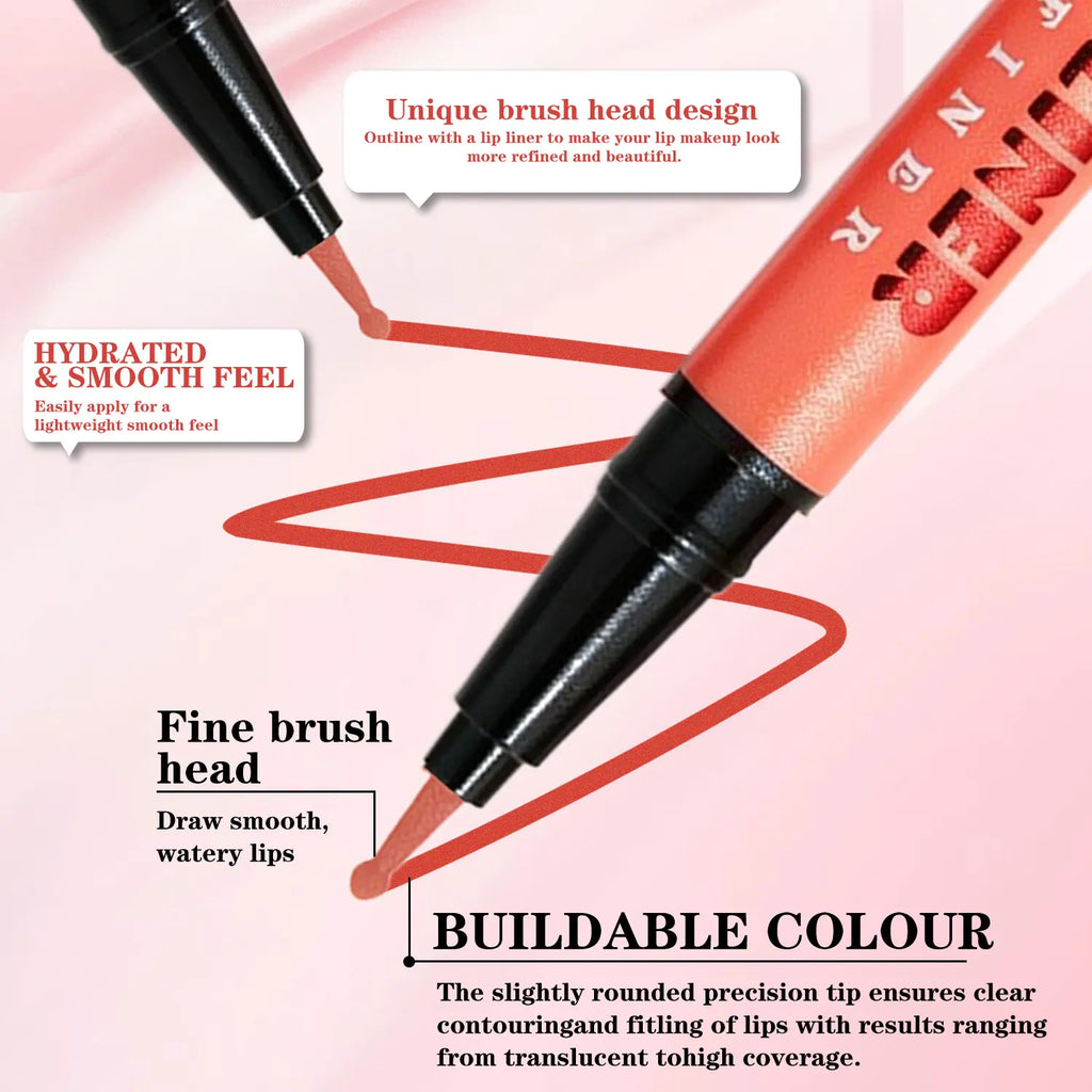 Elevate Your Look with the RVQ 6-Color Waterproof Silky Precision Definer - The Ultimate Long-Lasting Lip Solution!