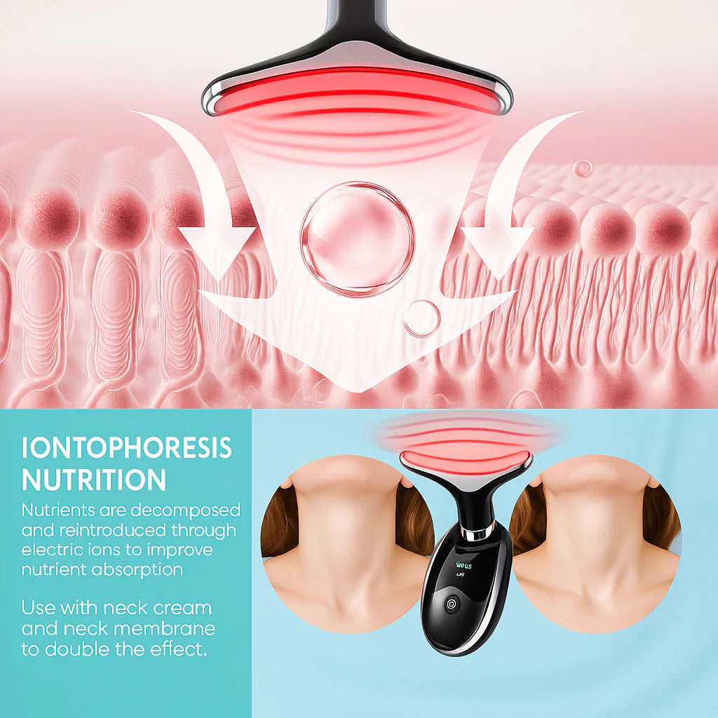 Revolutionary Neck and Face Lifting Massager Device with LED Technology for Youthful Skin and Double Chin Reduction