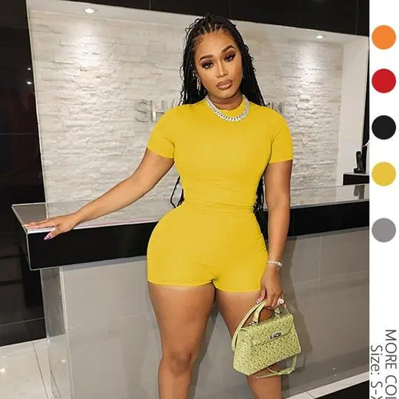 USBOUTIQUE CHIC Women'S Stretchy 2 Piece Lounge Set High Waist Short Sleeve Top & Breathable Pants Casual Everyday Outfit - Clothes