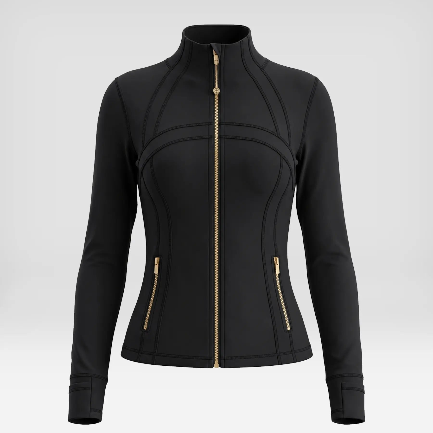 Women's Summer Athletic Track Jacket with Long Sleeves, Stand Collar, and Polka Dot Texture, Designed for Slim Fit, Ideal for Yoga, Gym, Running, Tennis, and Golf, Made from Stretchy Nylon Spandex Brushed Fabric