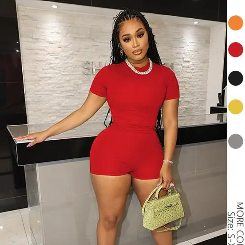USBOUTIQUE CHIC Women'S Stretchy 2 Piece Lounge Set High Waist Short Sleeve Top & Breathable Pants Casual Everyday Outfit - Clothes