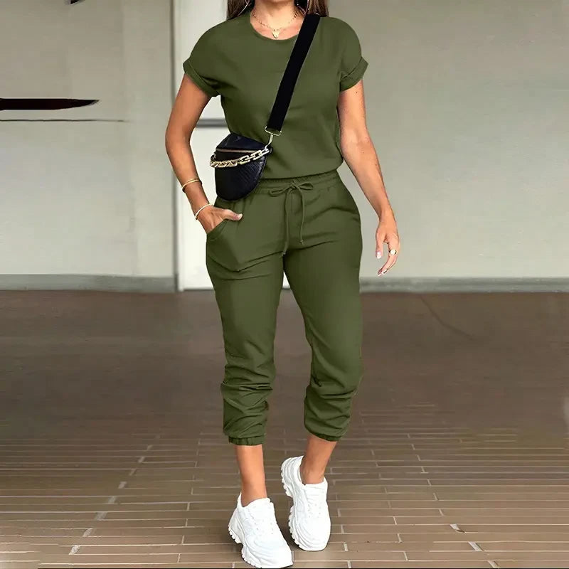 Stretchy Two-Piece Lounge Set