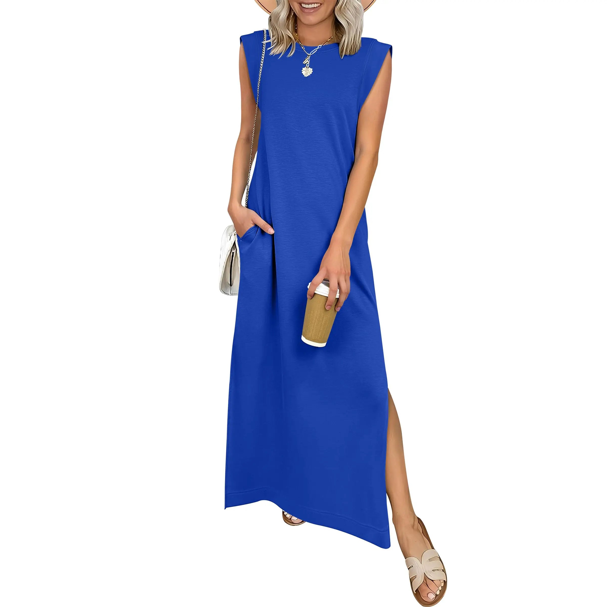 Elevate Your Summer Style with the ANRABESS Women’s Sleeveless Maxi Dress - Perfect for Beach Vacations and Casual Outings!