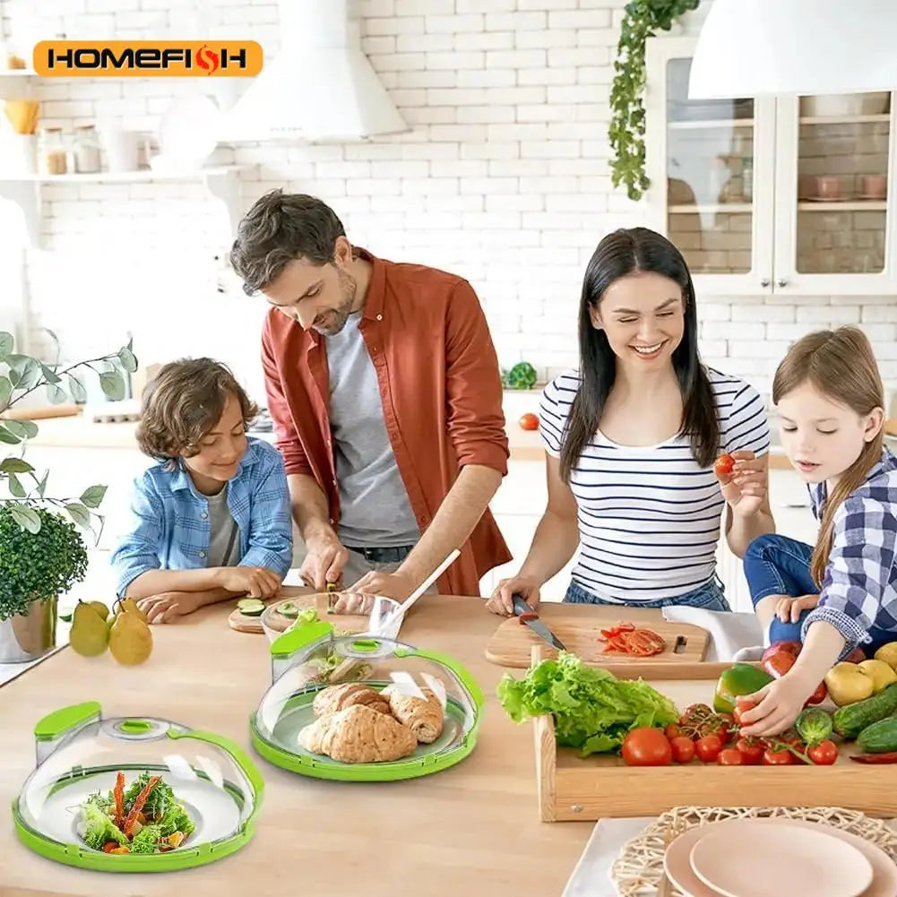Clear Microwave Food Cover with Steamer and Handle - Kitchen Splash Guard
