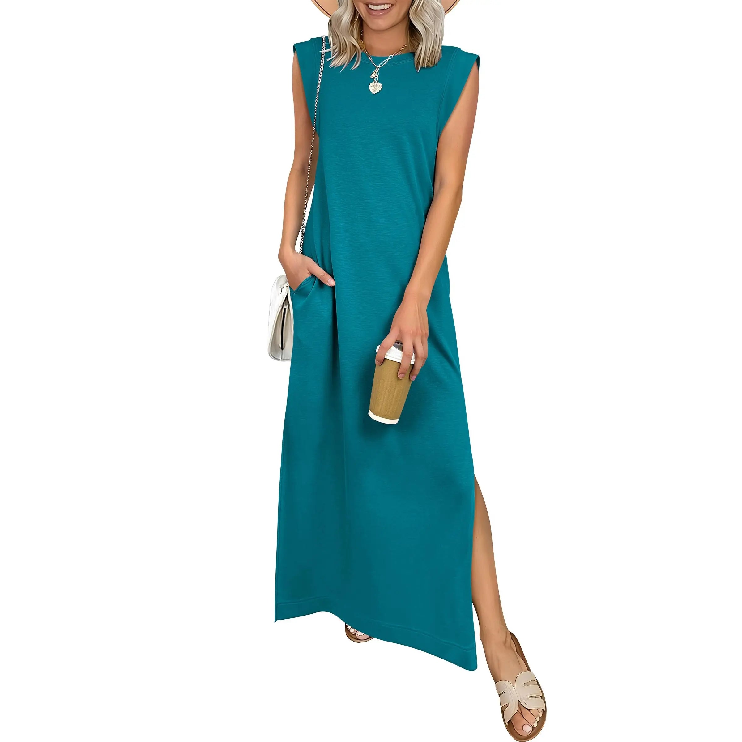 Elevate Your Summer Style with the ANRABESS Women’s Sleeveless Maxi Dress - Perfect for Beach Vacations and Casual Outings!