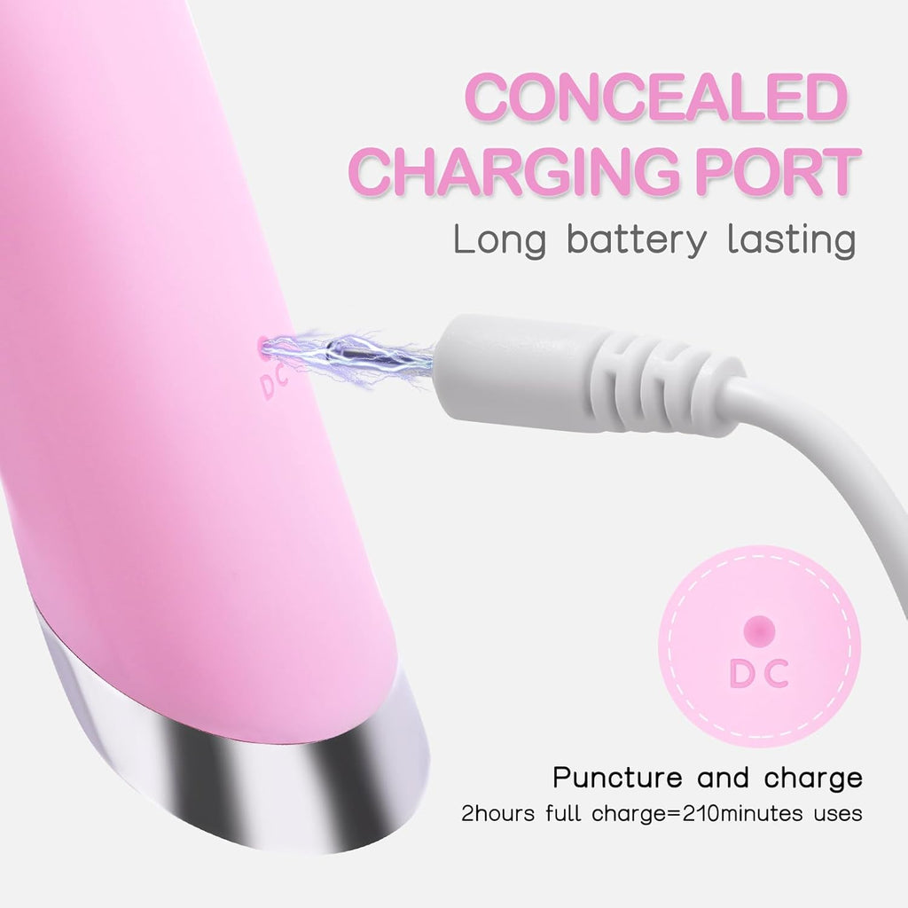 PRITECH Rechargeable Silicone Facial Cleansing Brush with Heat Massage and Vibrating Exfoliation, Waterproof Deep Cleaning Tool for Men and Women (Pink)