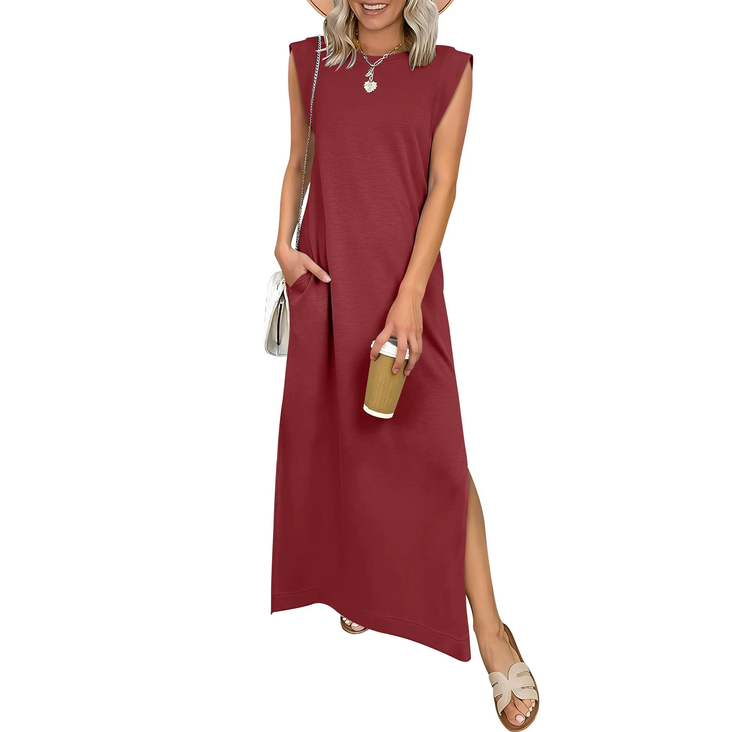Elevate Your Summer Style with the ANRABESS Women’s Sleeveless Maxi Dress - Perfect for Beach Vacations and Casual Outings!