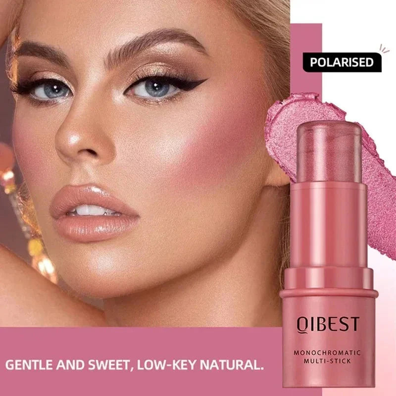 Transform Your Look with Our Versatile 3-in-1 Blush Stick for Lips, Cheeks, and Eyes - Water-Resistant and Moisturizing Contour Cream