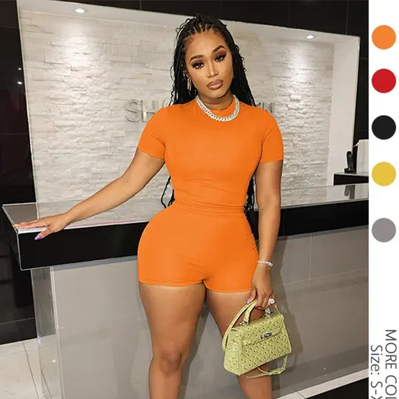 USBOUTIQUE CHIC Women'S Stretchy 2 Piece Lounge Set High Waist Short Sleeve Top & Breathable Pants Casual Everyday Outfit - Clothes