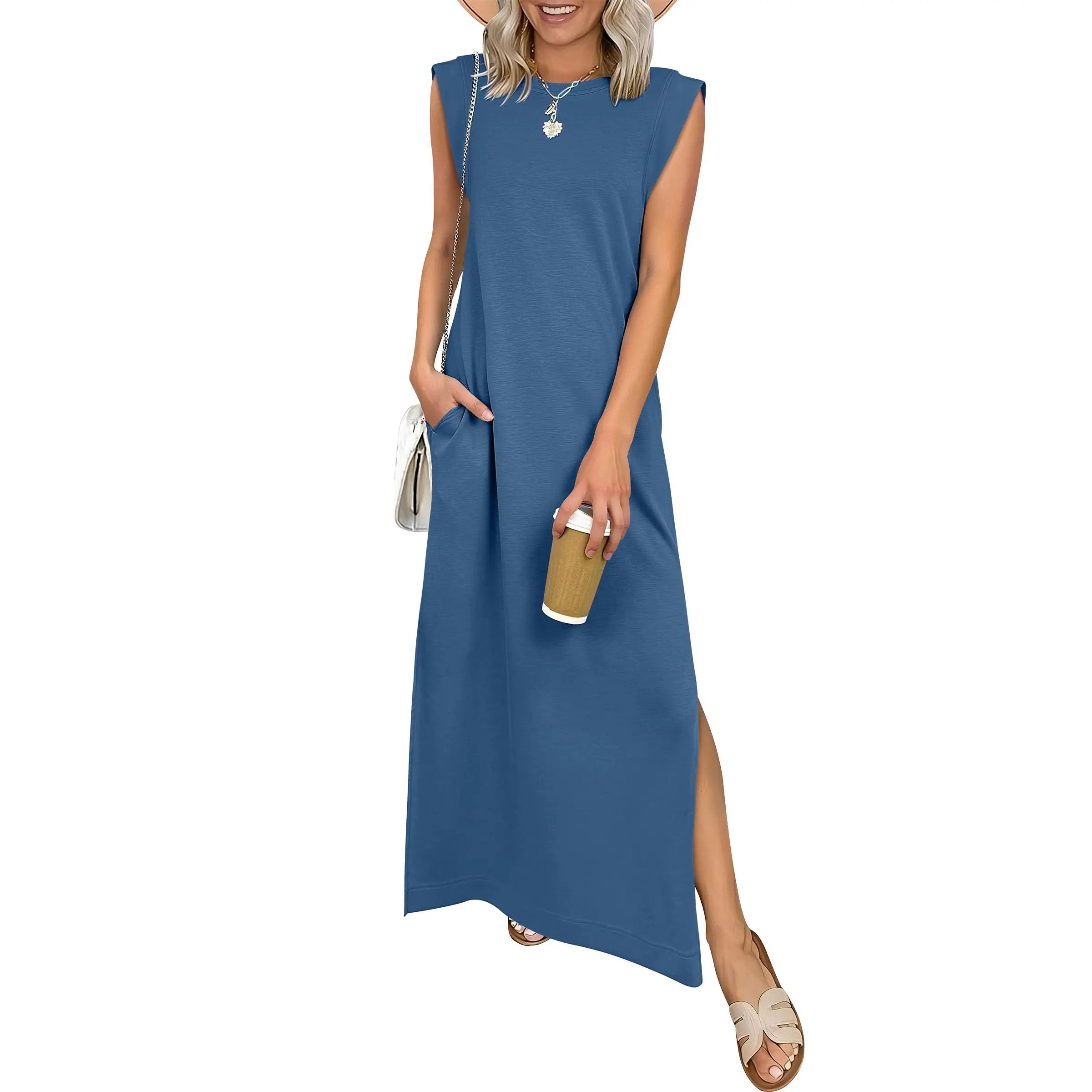 Elevate Your Summer Style with the ANRABESS Women’s Sleeveless Maxi Dress - Perfect for Beach Vacations and Casual Outings!