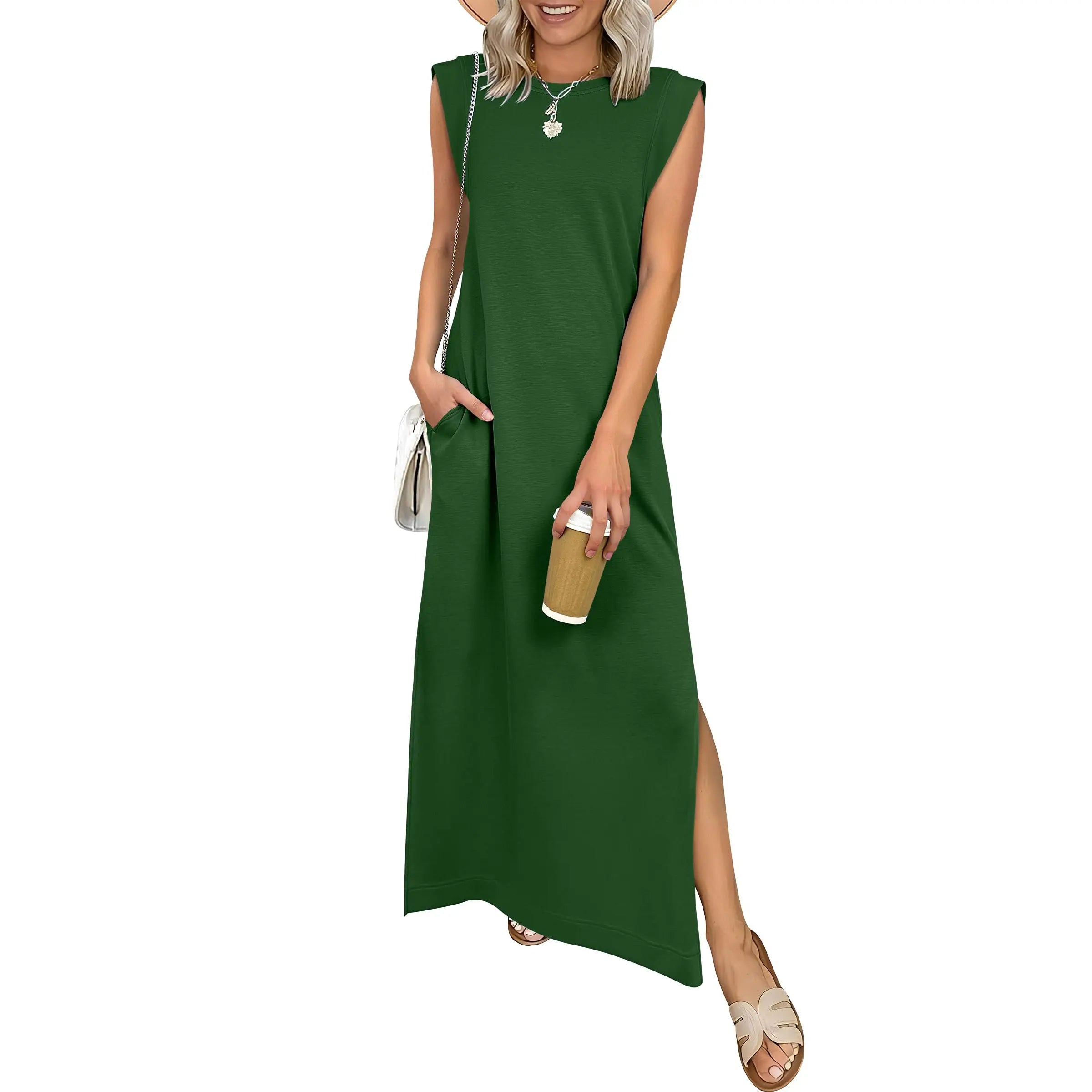Elevate Your Summer Style with the ANRABESS Women’s Sleeveless Maxi Dress - Perfect for Beach Vacations and Casual Outings!
