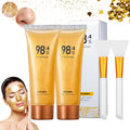 Gold Foil Peel-Off Face Mask - Anti-Aging, Moisturizing, Blackhead Removal, and Fine Line Reduction (2 Pieces)