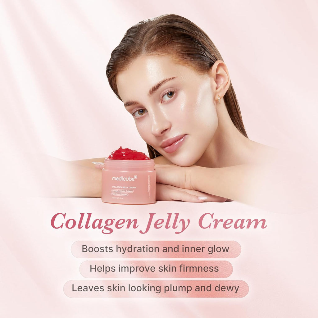 Revitalize Your Skin with the Medicube Pink Glass Glow Duo: Collagen Jelly Cream & PDRN Gel Mask Set