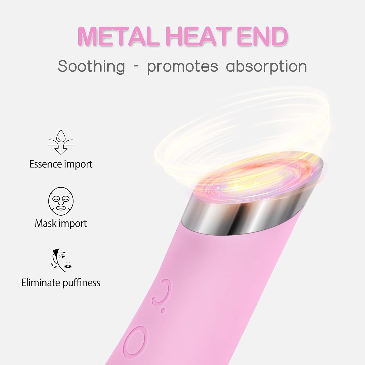 PRITECH Rechargeable Silicone Facial Cleansing Brush with Heat Massage and Vibrating Exfoliation, Waterproof Deep Cleaning Tool for Men and Women (Pink)