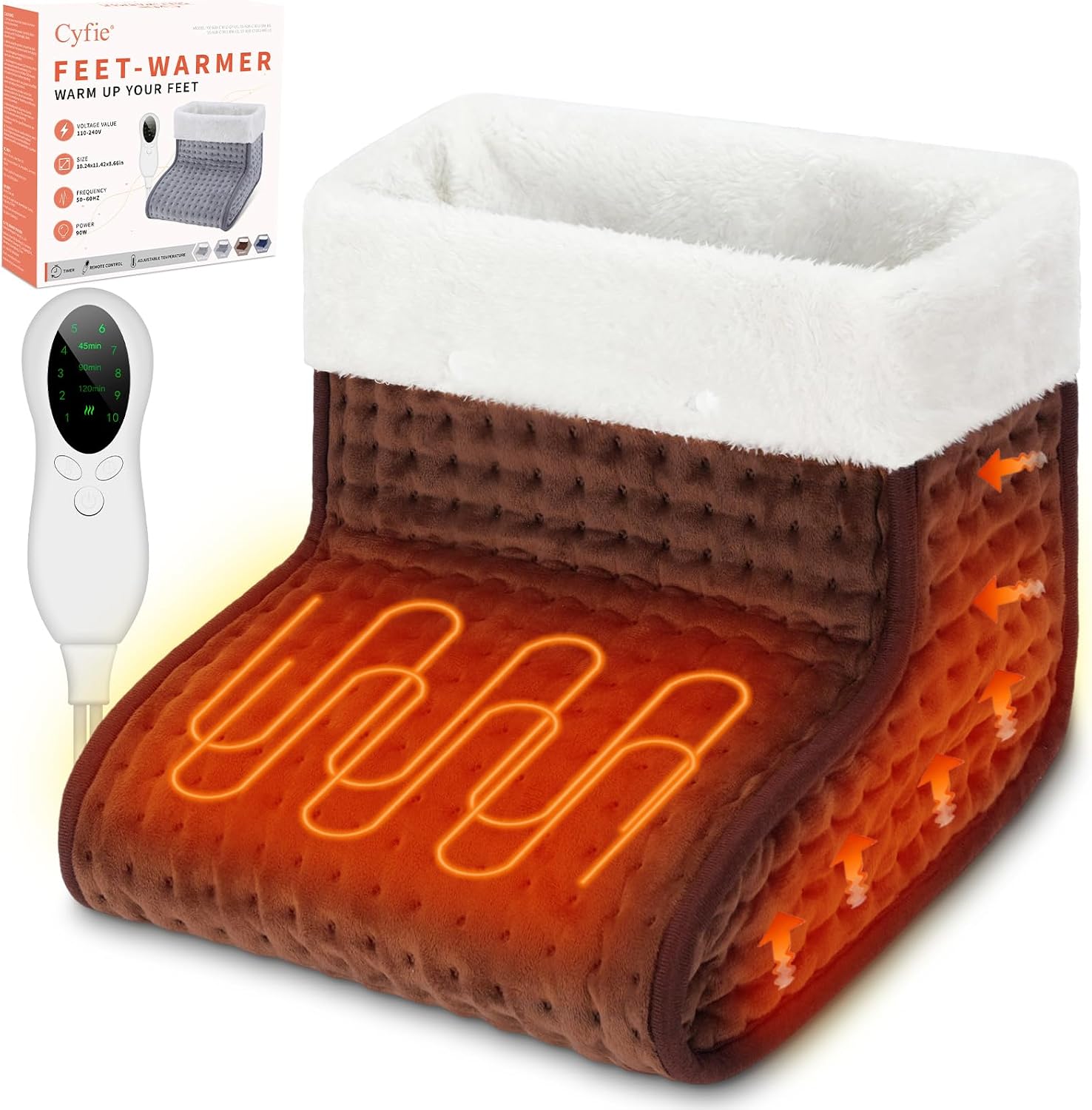 Experience Cozy Comfort with the CYFIE Under-Desk Electric Foot Warmer - Perfect Heating Pad for Cold Feet
