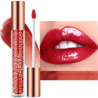 Luscious Nude Brown Plumping Glitter Lip Gloss - High-Pigment, Moisturizing Shine for Irresistible Lips (Shade 02)