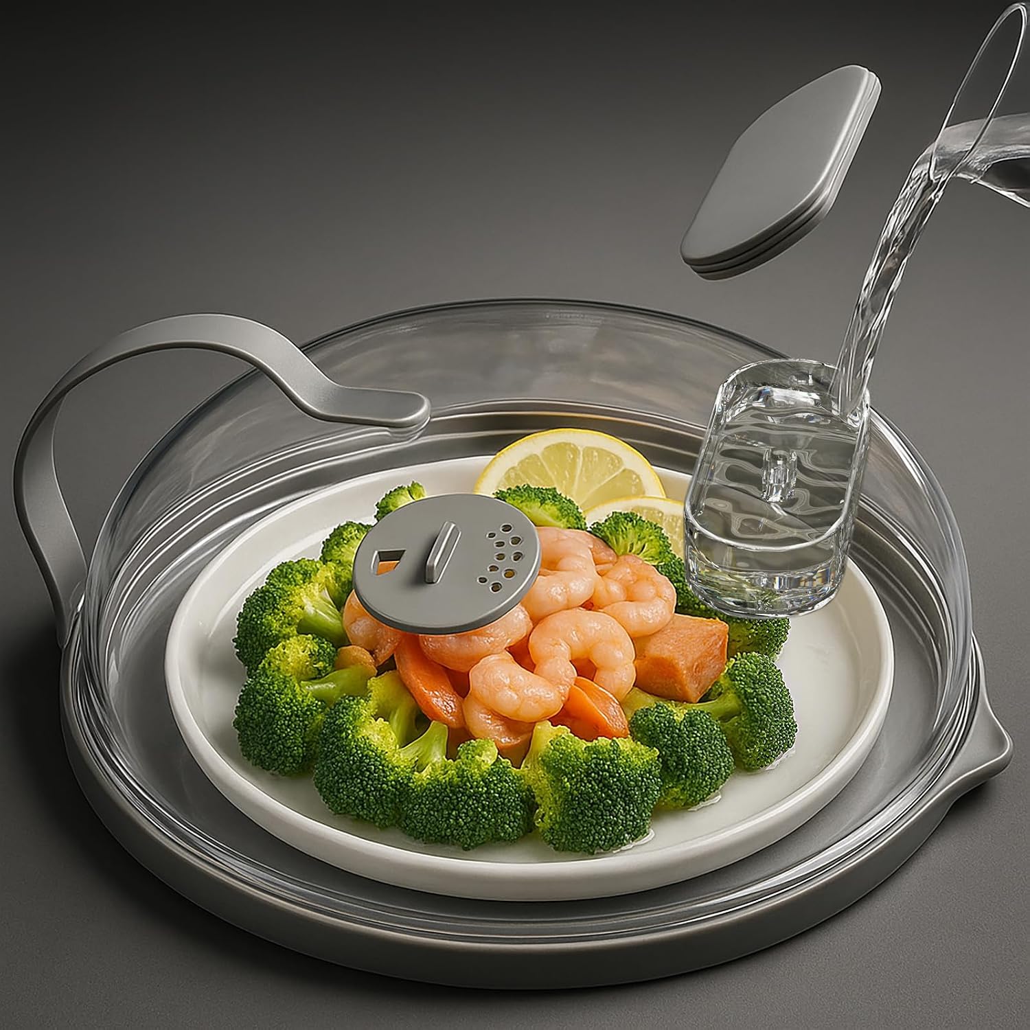 Elevate Your Cooking with the NUTIKAS 10-Inch Microwave Splatter Cover and Water Steamer - Keep Food Fresh and Flavorful!