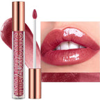 Luscious Nude Brown Plumping Glitter Lip Gloss - High-Pigment, Moisturizing Shine for Irresistible Lips (Shade 02)