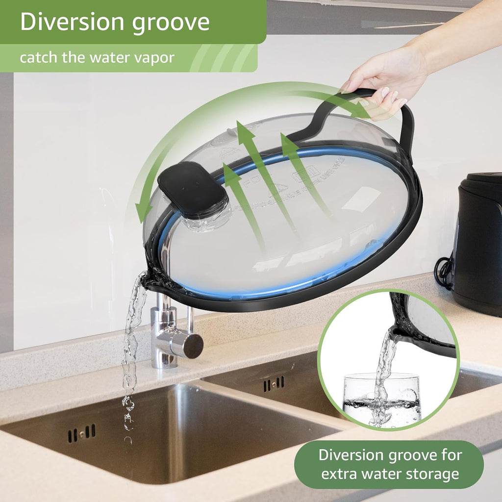 Elevate Your Cooking with the NUTIKAS 10-Inch Microwave Splatter Cover and Water Steamer - Keep Food Fresh and Flavorful!