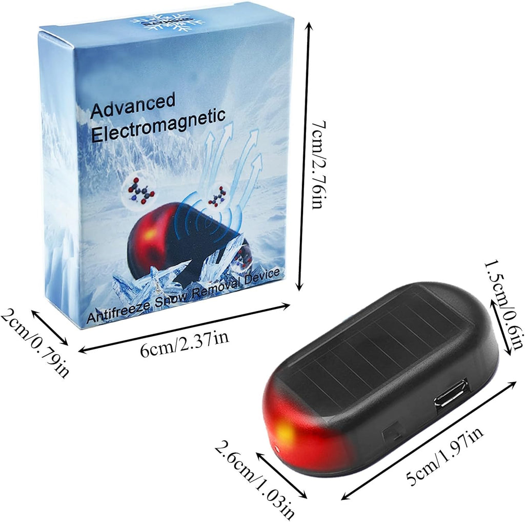 Transform Your Winter Experience with the 4-Piece Electromagnetic Car Snow Removal Kit - Featuring Solar-Powered Antifreeze Technology and LED Security Lights!