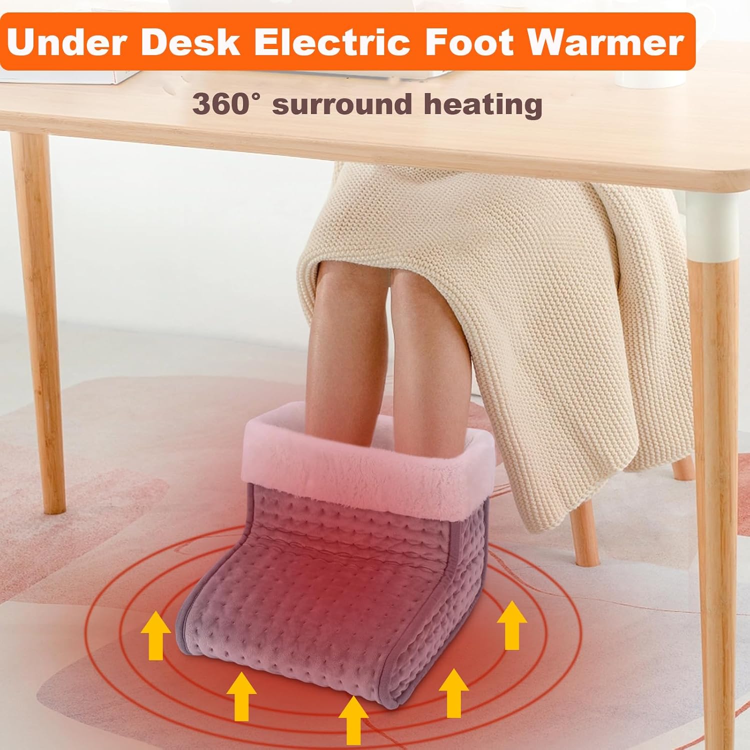 Experience Cozy Comfort with the CYFIE Under-Desk Electric Foot Warmer - Perfect Heating Pad for Cold Feet