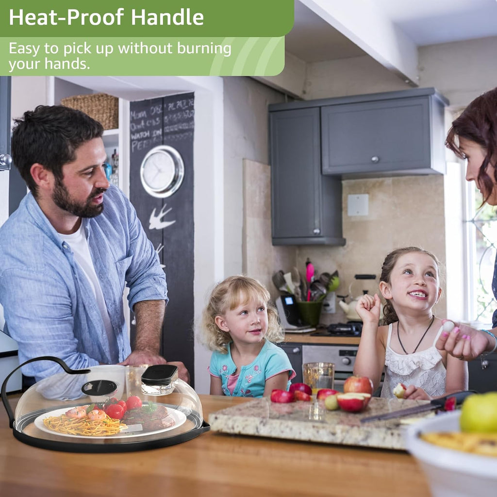 Elevate Your Cooking with the NUTIKAS 10-Inch Microwave Splatter Cover and Water Steamer - Keep Food Fresh and Flavorful!