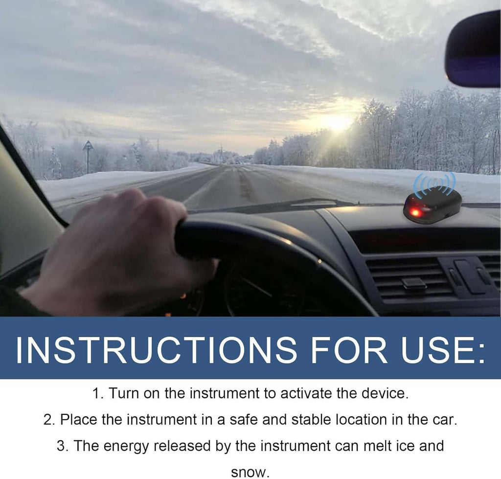 Transform Your Winter Experience with the 4-Piece Electromagnetic Car Snow Removal Kit - Featuring Solar-Powered Antifreeze Technology and LED Security Lights!