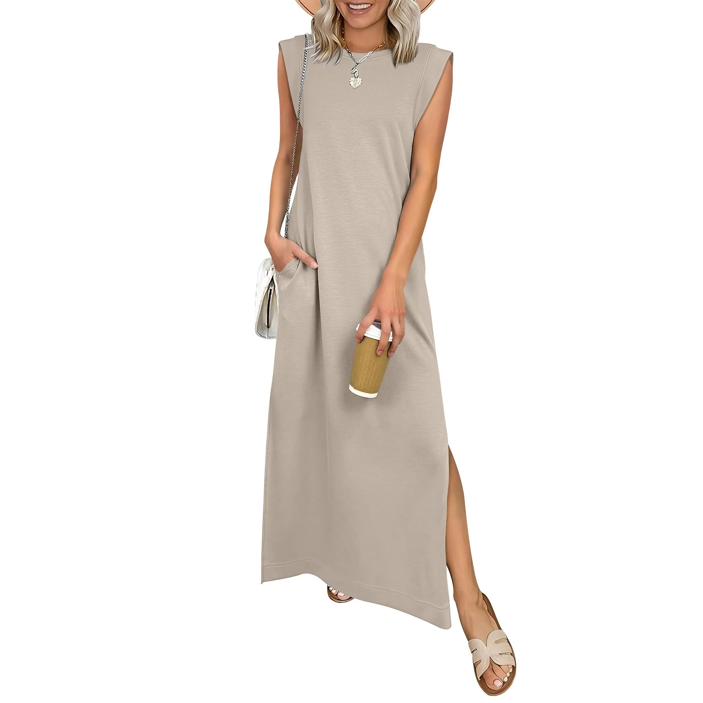 Elevate Your Summer Style with the ANRABESS Women’s Sleeveless Maxi Dress - Perfect for Beach Vacations and Casual Outings!