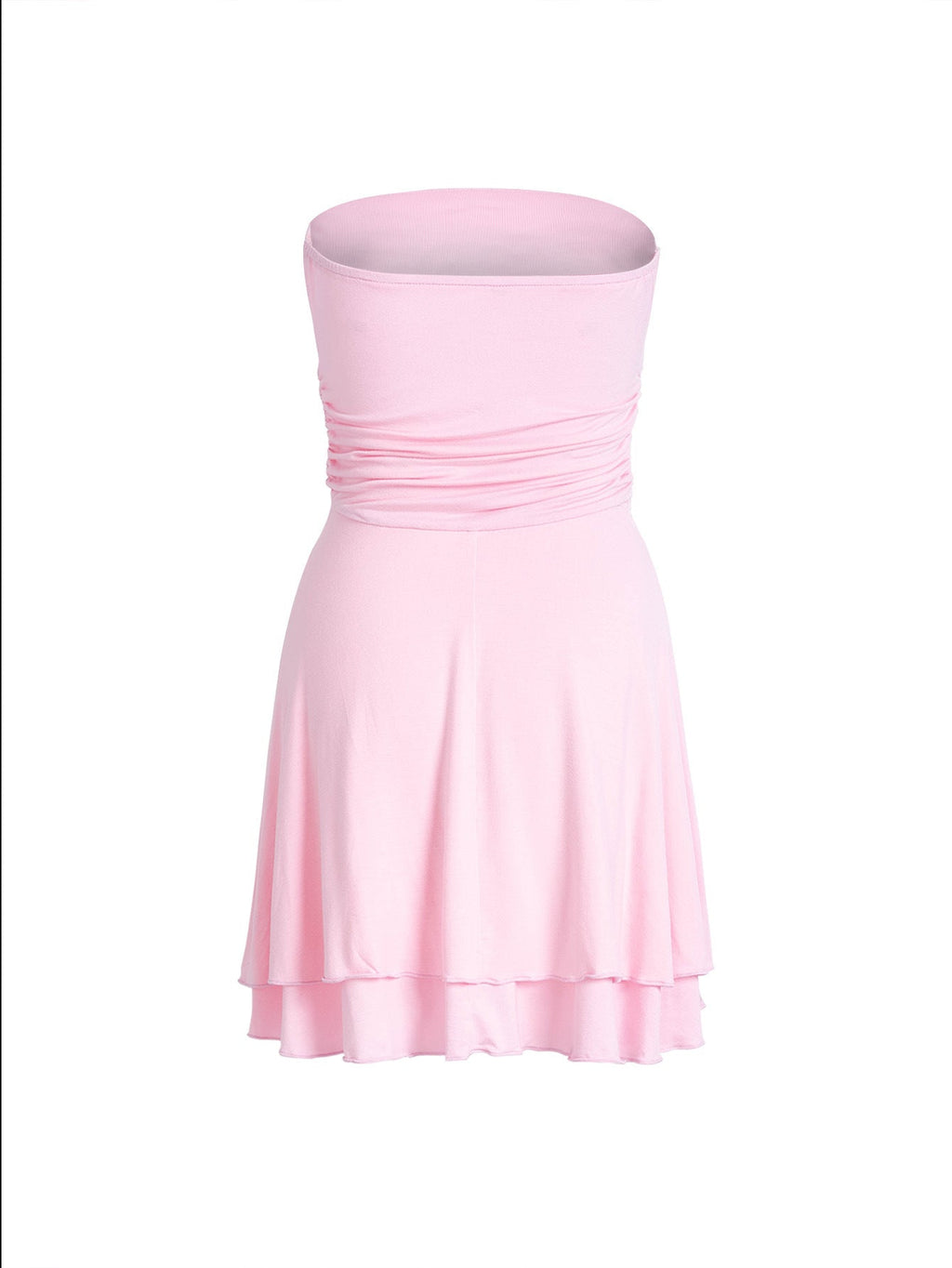 Chic Y2K Pleated Tube-Top Short Dress for Women - Must-Have Summer Fashion Staple