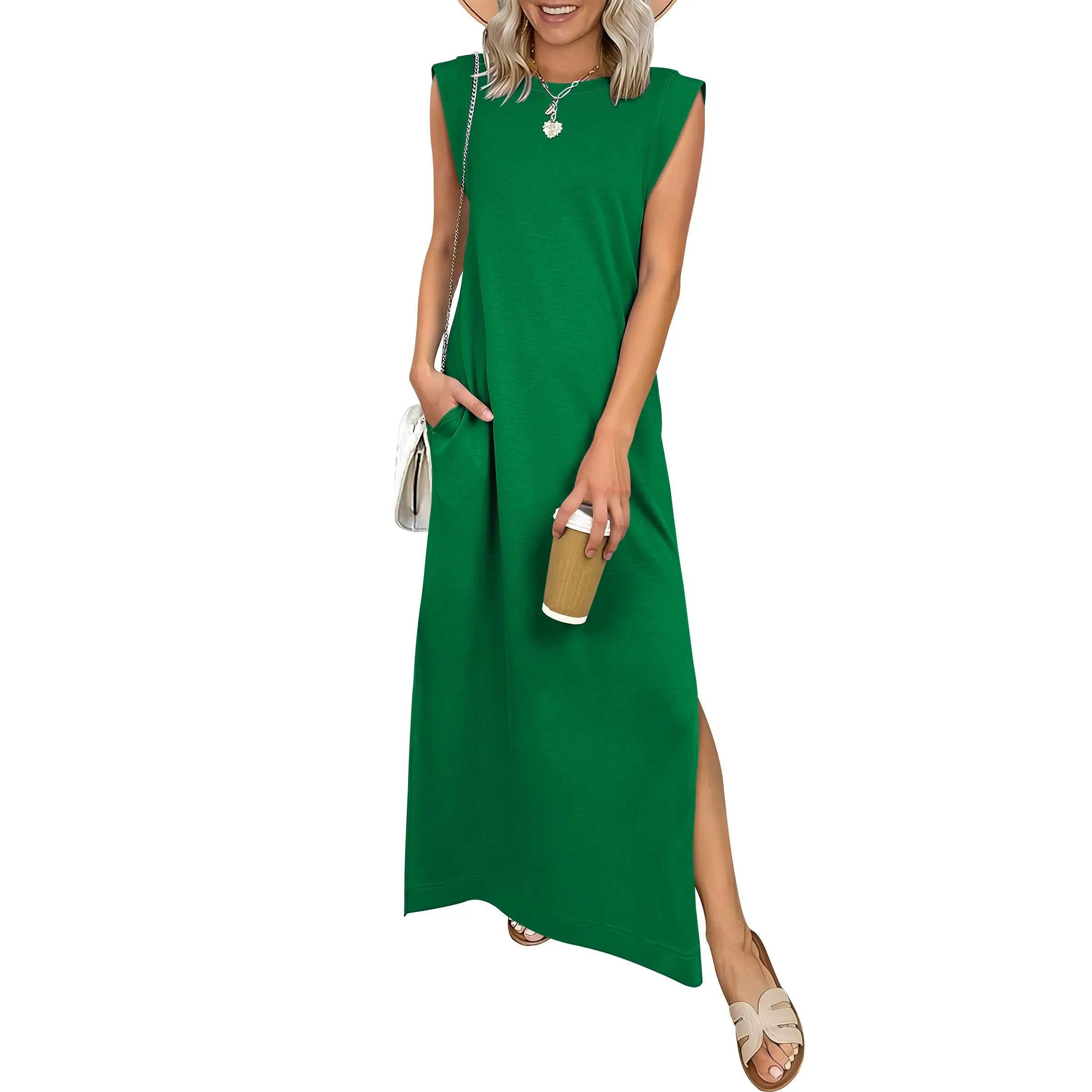Elevate Your Summer Style with the ANRABESS Women’s Sleeveless Maxi Dress - Perfect for Beach Vacations and Casual Outings!