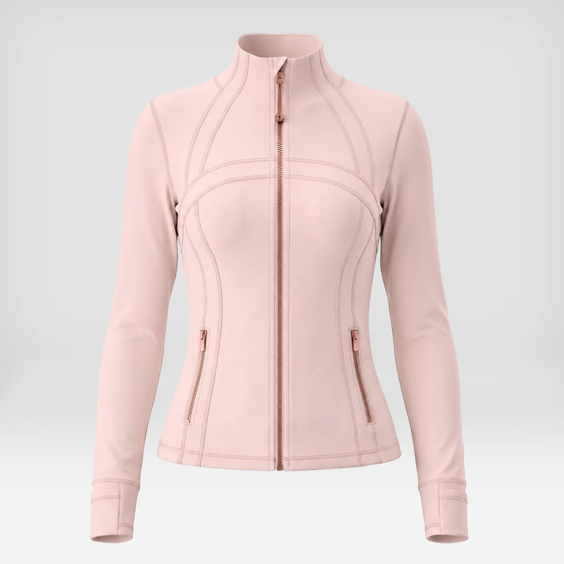 Women's Summer Athletic Track Jacket with Long Sleeves, Stand Collar, and Polka Dot Texture, Designed for Slim Fit, Ideal for Yoga, Gym, Running, Tennis, and Golf, Made from Stretchy Nylon Spandex Brushed Fabric
