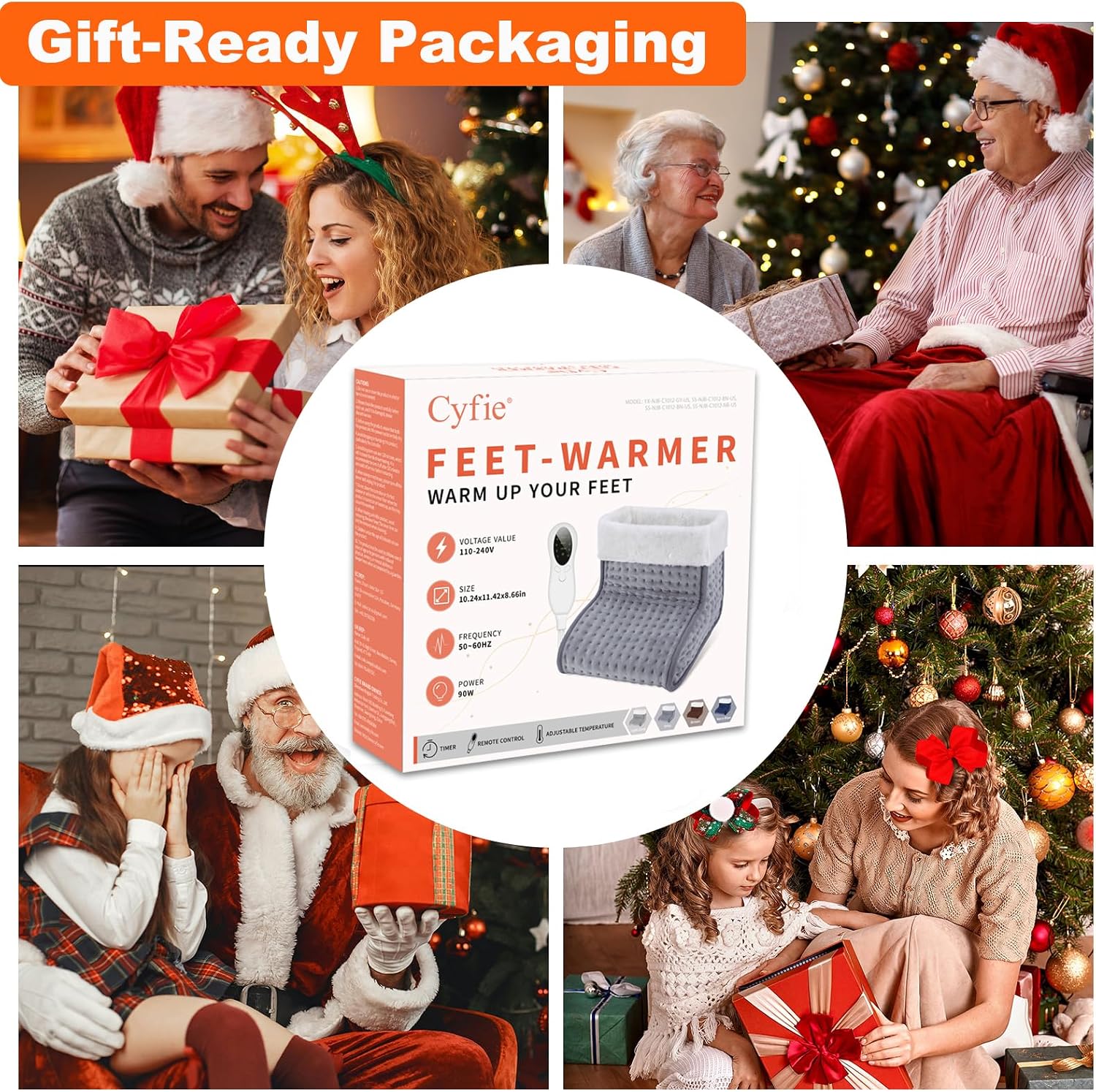 Experience Cozy Comfort with the CYFIE Under-Desk Electric Foot Warmer - Perfect Heating Pad for Cold Feet