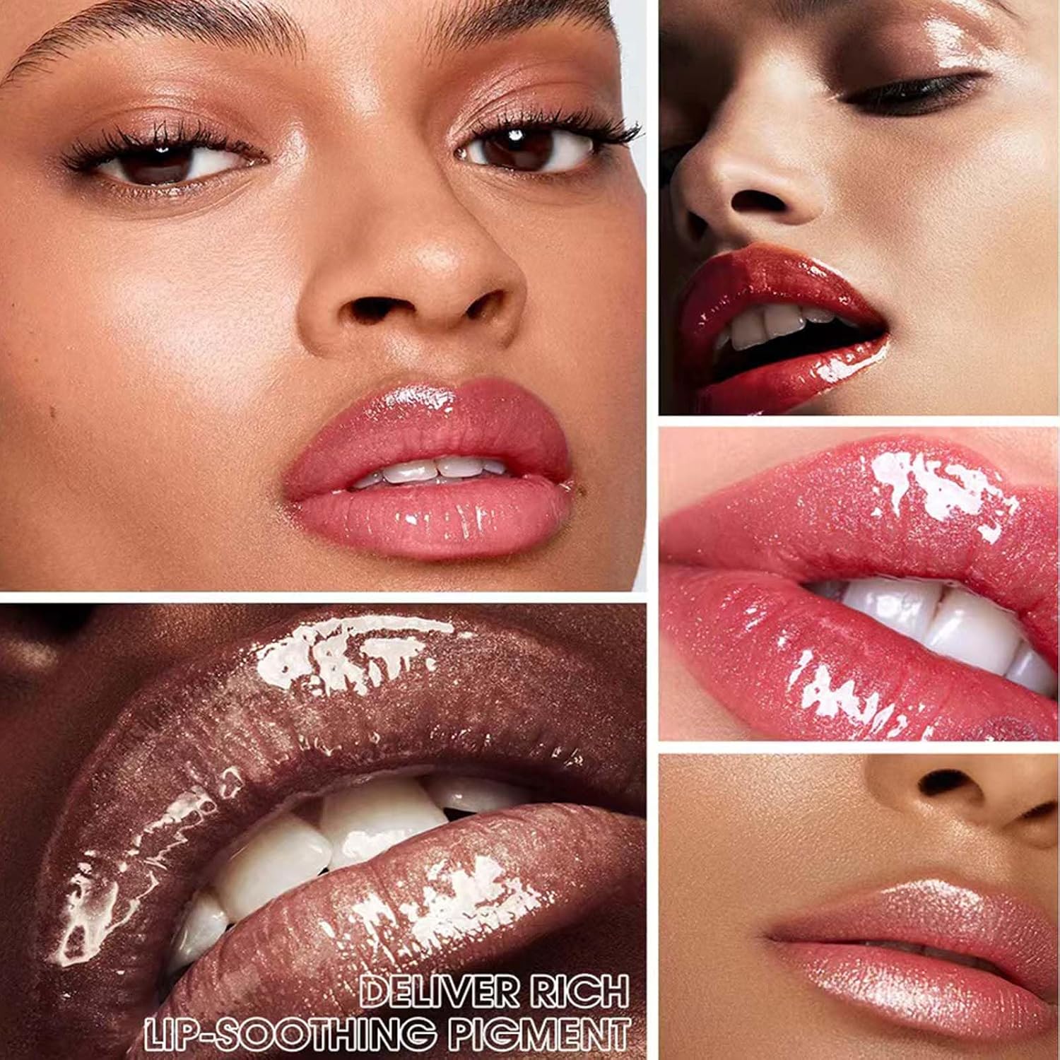 Luscious Nude Brown Plumping Glitter Lip Gloss - High-Pigment, Moisturizing Shine for Irresistible Lips (Shade 02)