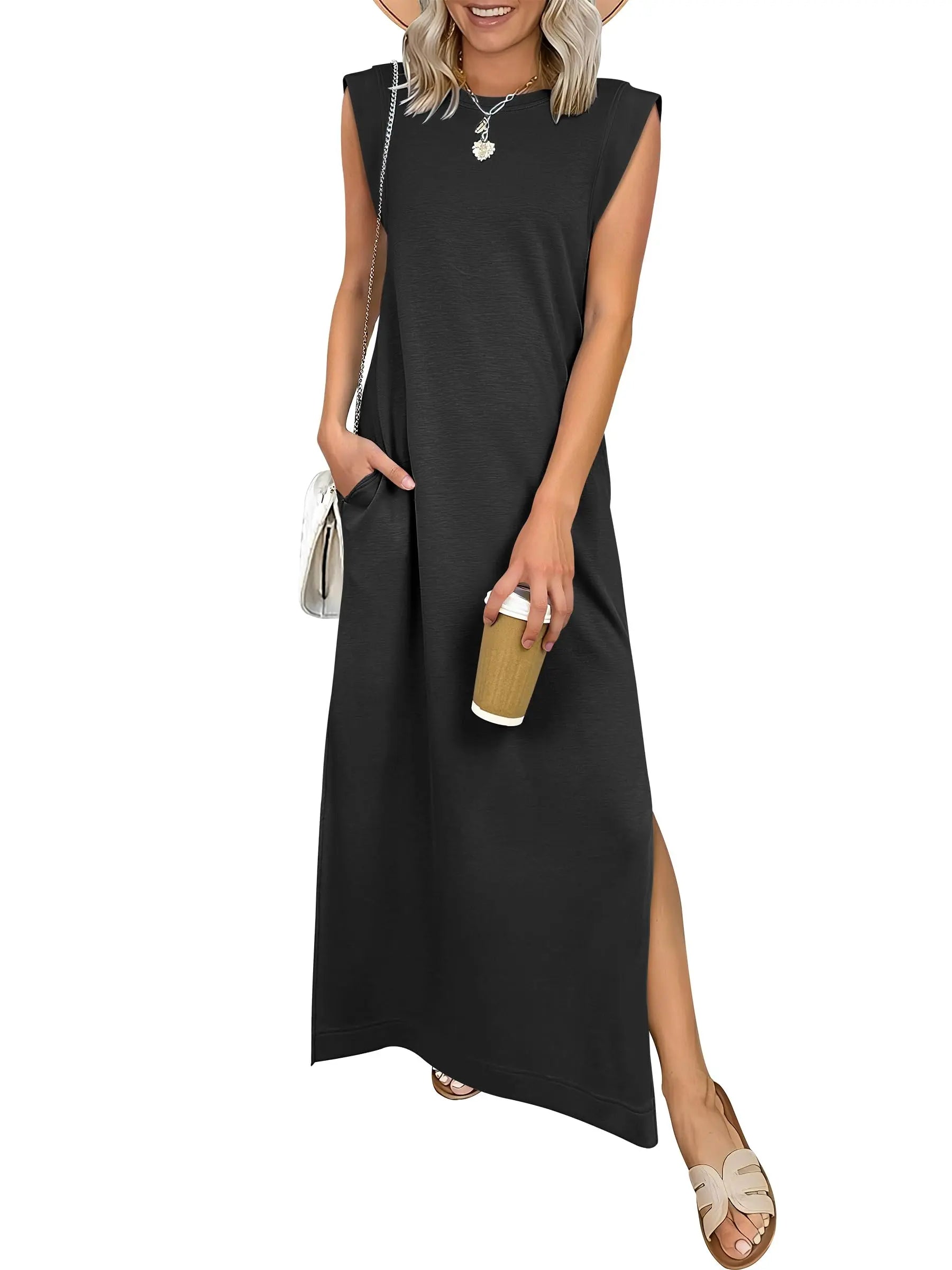 Elevate Your Summer Style with the ANRABESS Women’s Sleeveless Maxi Dress - Perfect for Beach Vacations and Casual Outings!