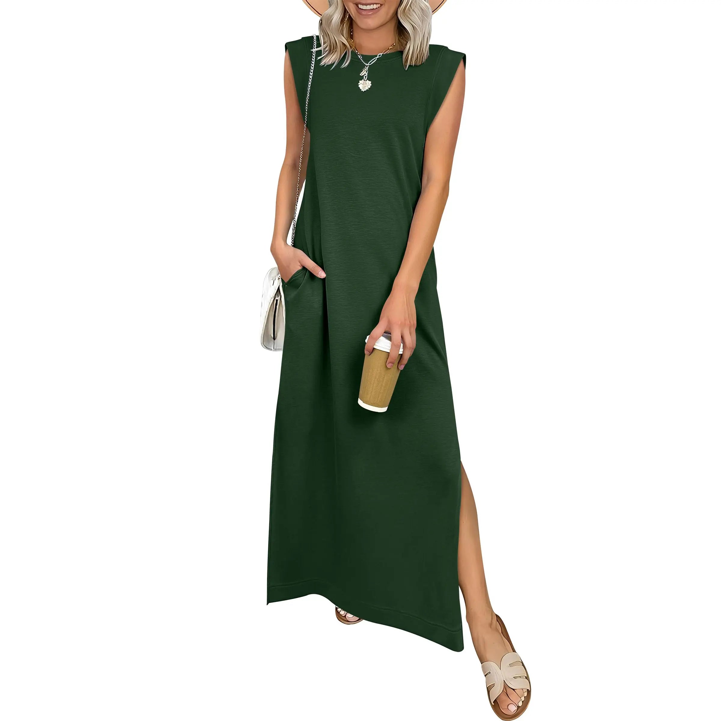 Elevate Your Summer Style with the ANRABESS Women’s Sleeveless Maxi Dress - Perfect for Beach Vacations and Casual Outings!