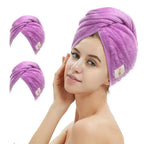 Transform Your Hair Care Routine with M-Bestl Microfiber Hair Towel Wrap Set - Quick Dry, Anti-Frizz, Lightweight Turbans in Pink & Beige (2 Pack) for Long Thick Curly Hair