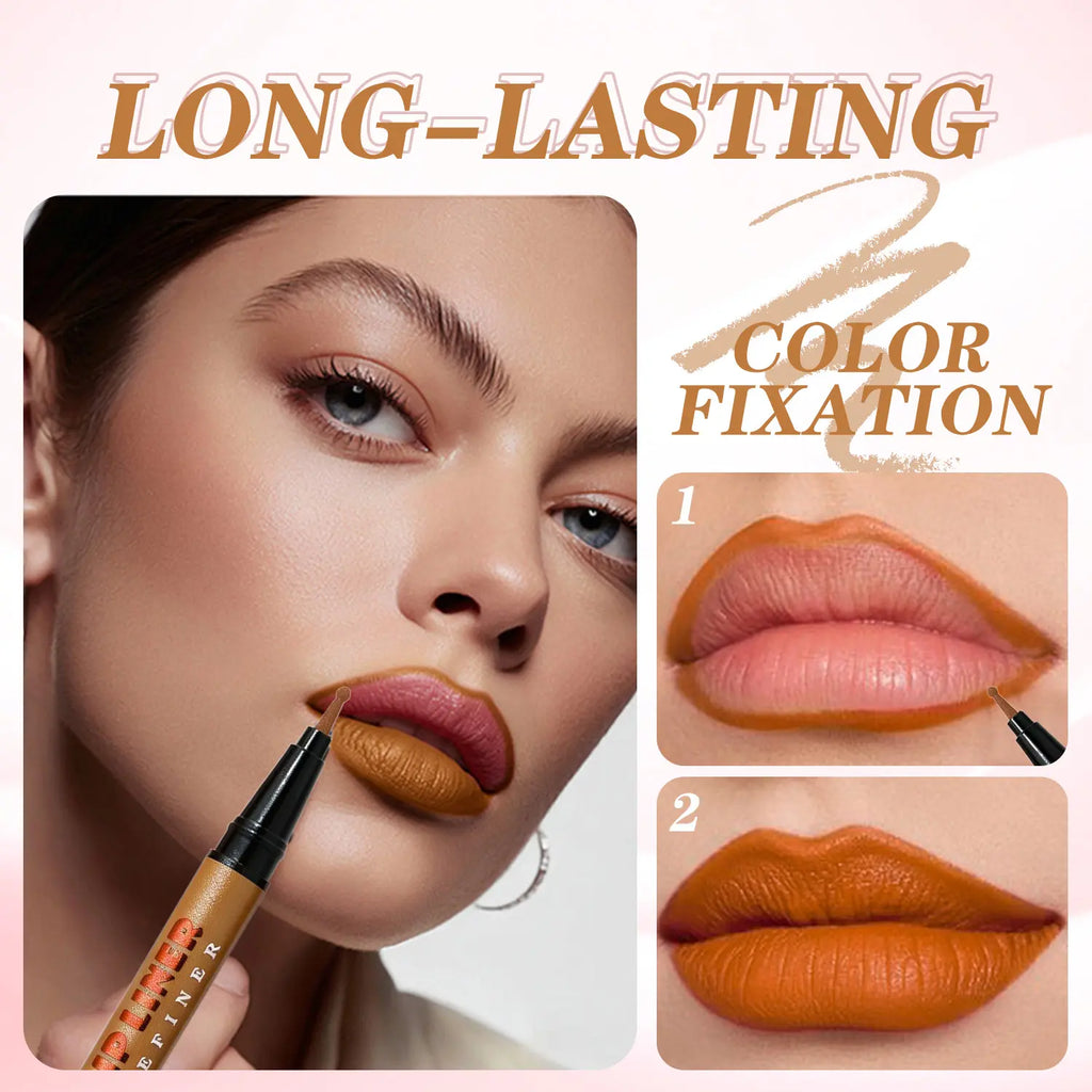 Elevate Your Look with the RVQ 6-Color Waterproof Silky Precision Definer - The Ultimate Long-Lasting Lip Solution!