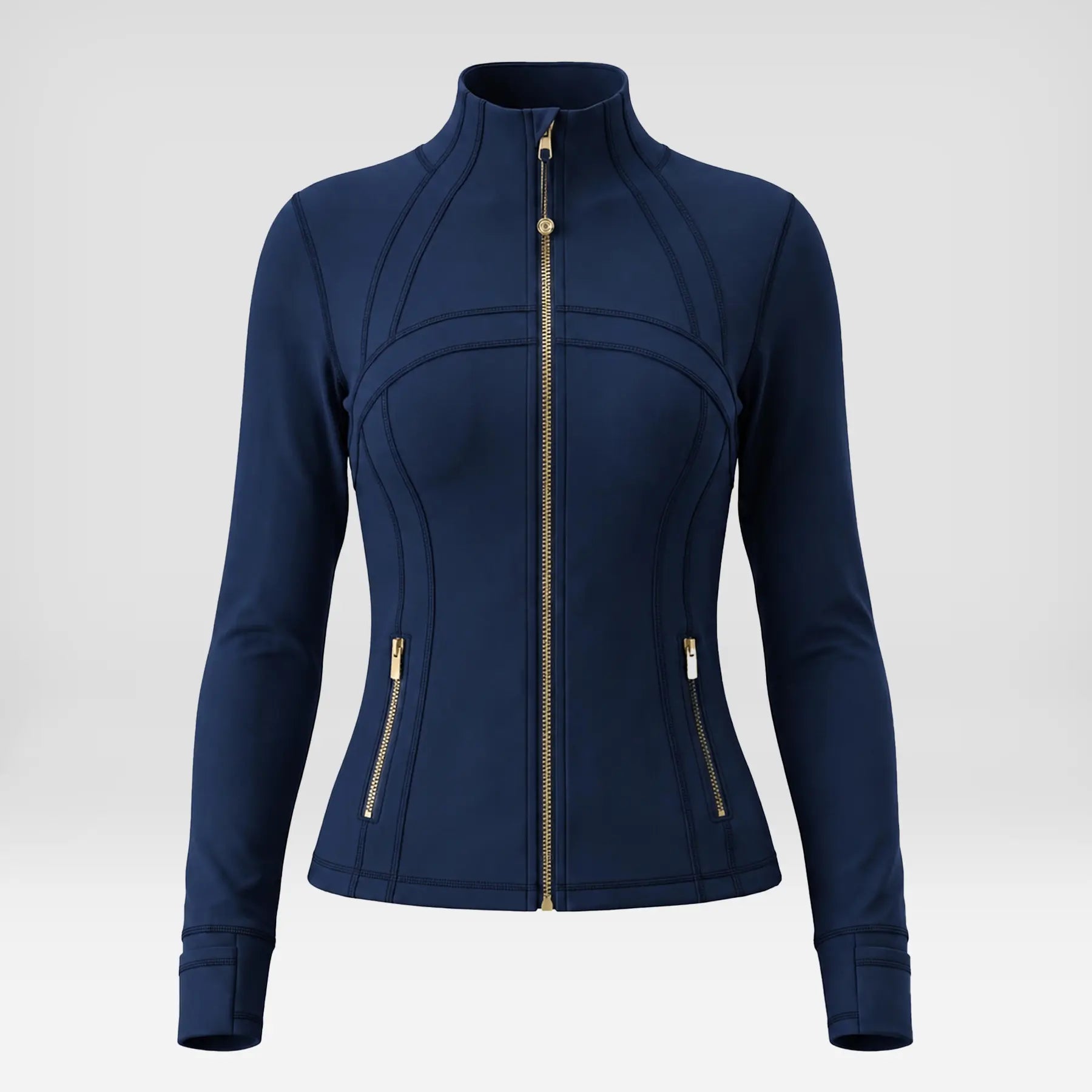 Women's Summer Athletic Track Jacket with Long Sleeves, Stand Collar, and Polka Dot Texture, Designed for Slim Fit, Ideal for Yoga, Gym, Running, Tennis, and Golf, Made from Stretchy Nylon Spandex Brushed Fabric