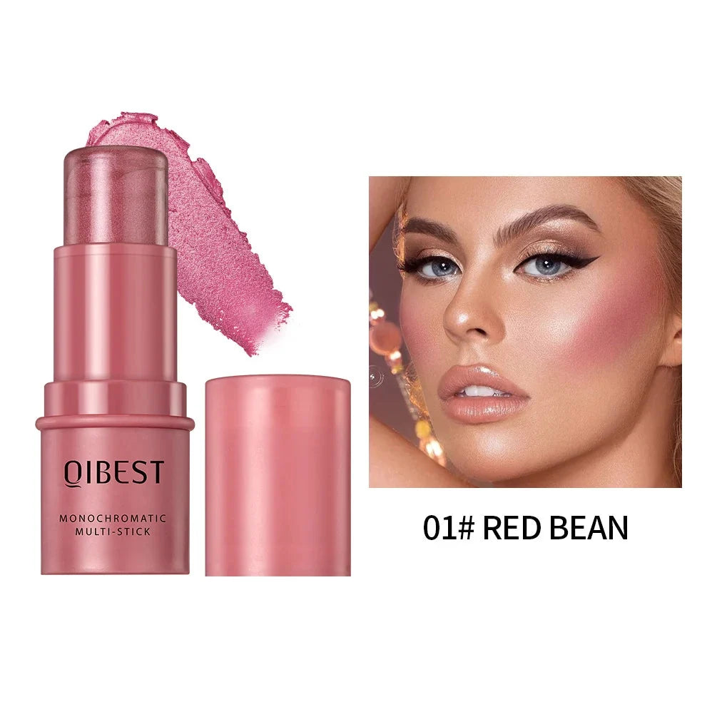 Transform Your Look with Our Versatile 3-in-1 Blush Stick for Lips, Cheeks, and Eyes - Water-Resistant and Moisturizing Contour Cream
