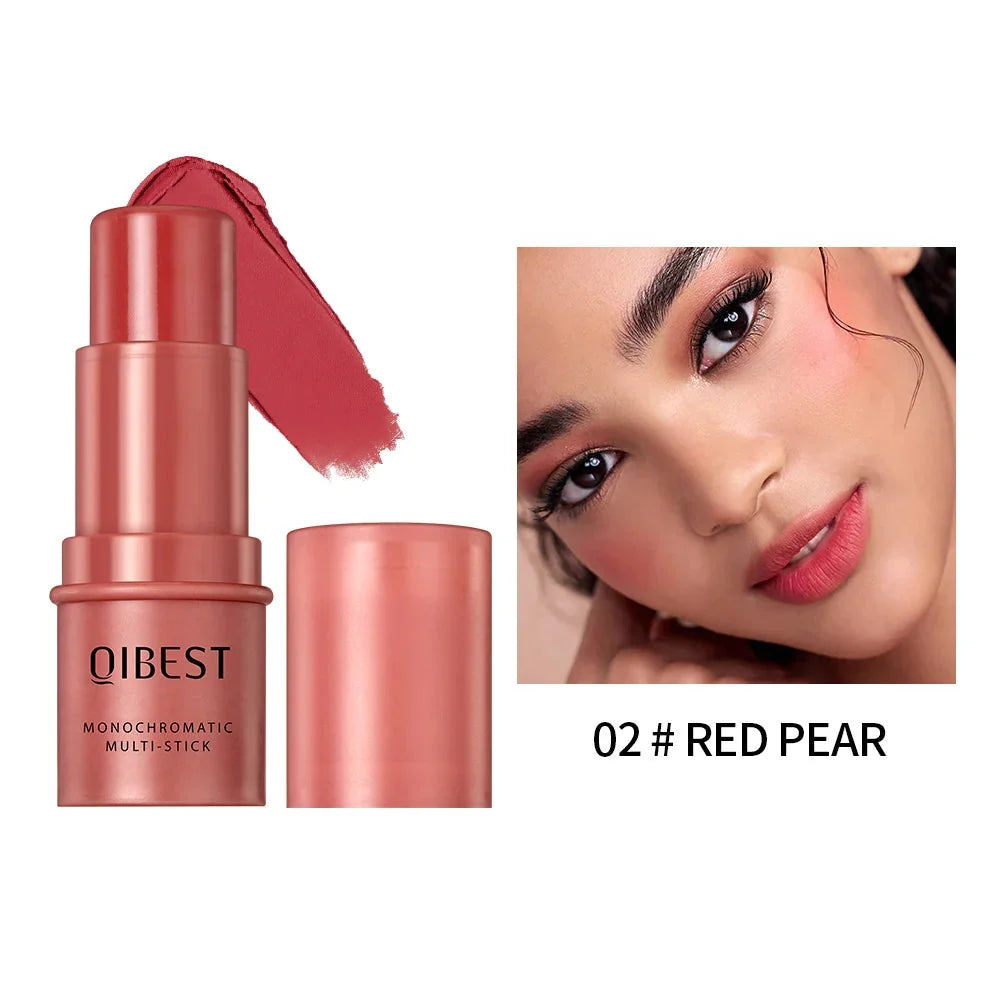 Transform Your Look with Our Versatile 3-in-1 Blush Stick for Lips, Cheeks, and Eyes - Water-Resistant and Moisturizing Contour Cream