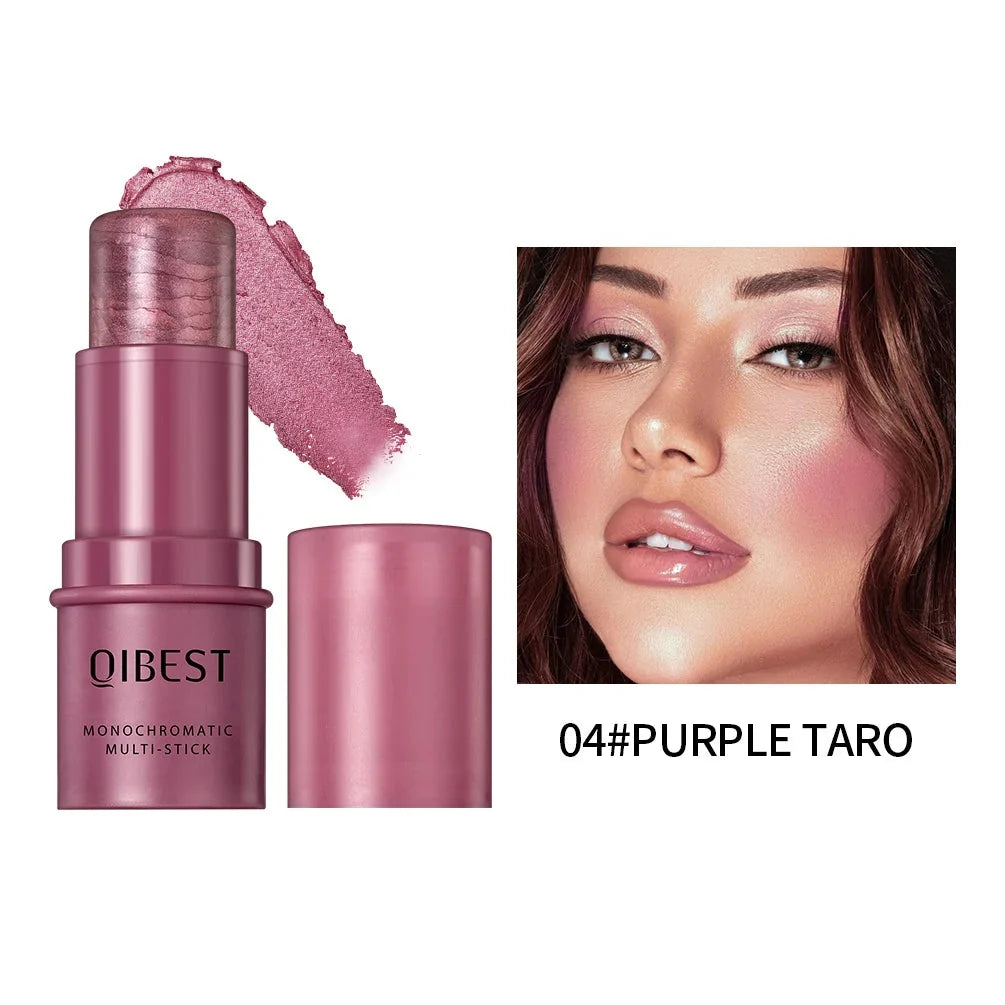 Transform Your Look with Our Versatile 3-in-1 Blush Stick for Lips, Cheeks, and Eyes - Water-Resistant and Moisturizing Contour Cream