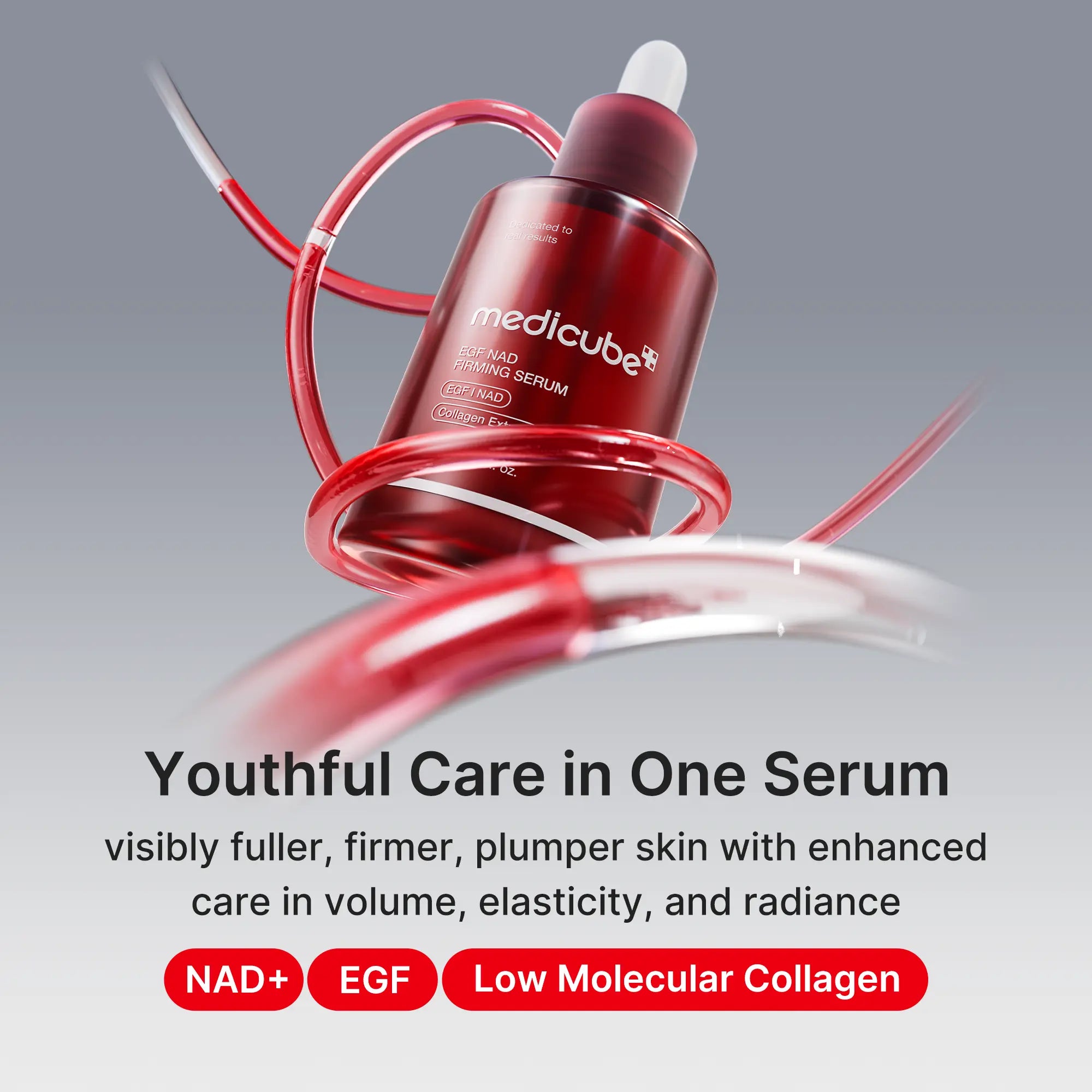 Medicube NAD+ EGF Firming Serum - Anti-Aging, Plumping, and Radiance Boosting Formula with Collagen Extract for Enhanced Skin Elasticity and Firmness (30ml / 1.01 fl. oz.) - Korean Skincare Solution
