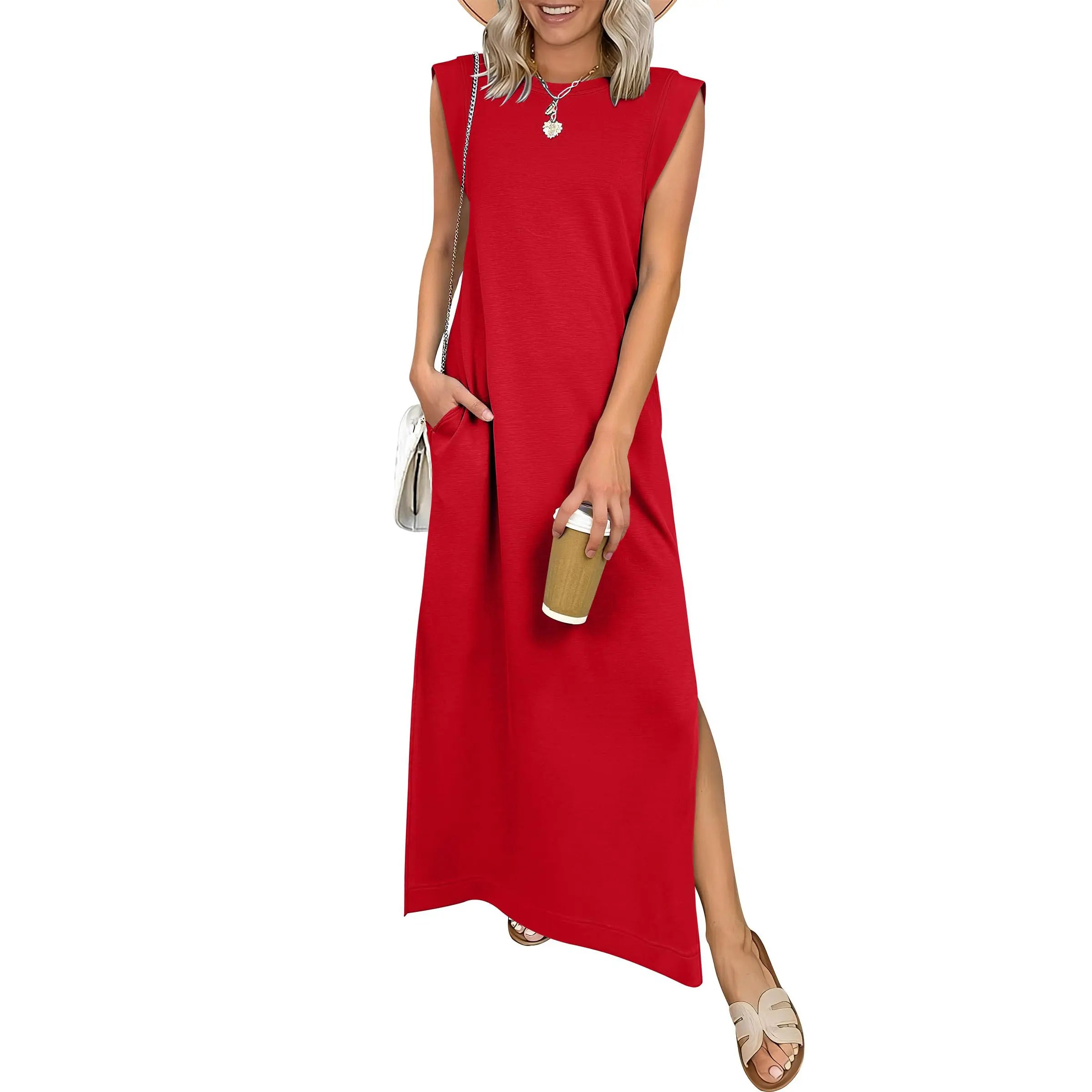 Elevate Your Summer Style with the ANRABESS Women’s Sleeveless Maxi Dress - Perfect for Beach Vacations and Casual Outings!