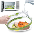 Clear Microwave Food Cover with Steamer and Handle - Kitchen Splash Guard