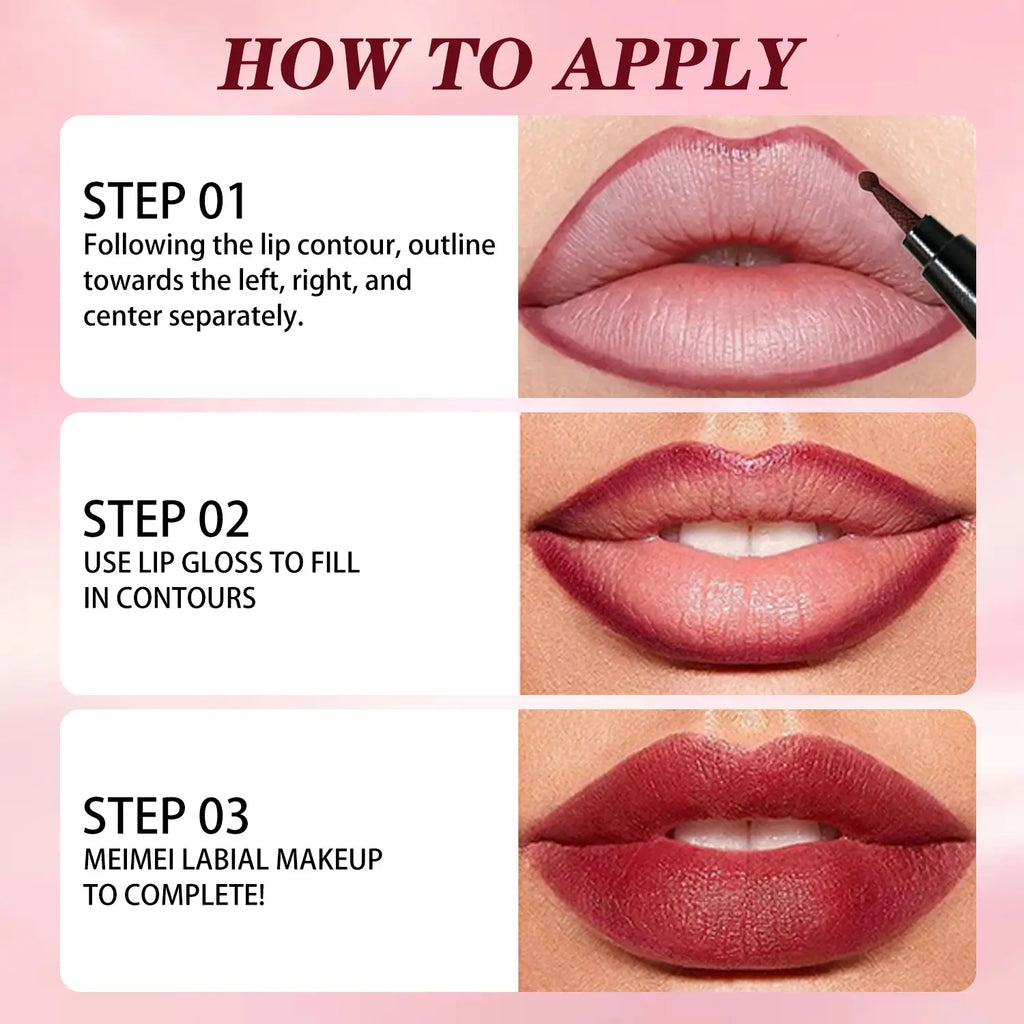 Elevate Your Look with the RVQ 6-Color Waterproof Silky Precision Definer - The Ultimate Long-Lasting Lip Solution!