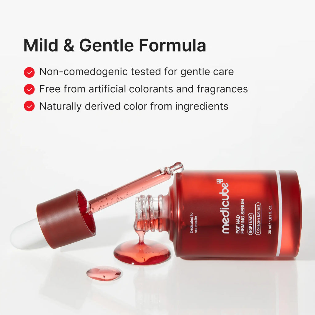 Medicube NAD+ EGF Firming Serum - Anti-Aging, Plumping, and Radiance Boosting Formula with Collagen Extract for Enhanced Skin Elasticity and Firmness (30ml / 1.01 fl. oz.) - Korean Skincare Solution