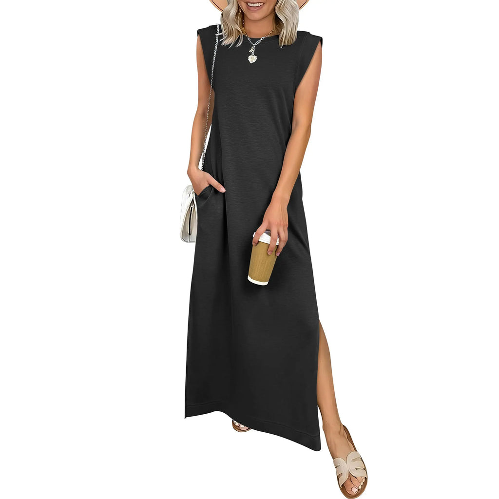 Elevate Your Summer Style with the ANRABESS Women’s Sleeveless Maxi Dress - Perfect for Beach Vacations and Casual Outings!