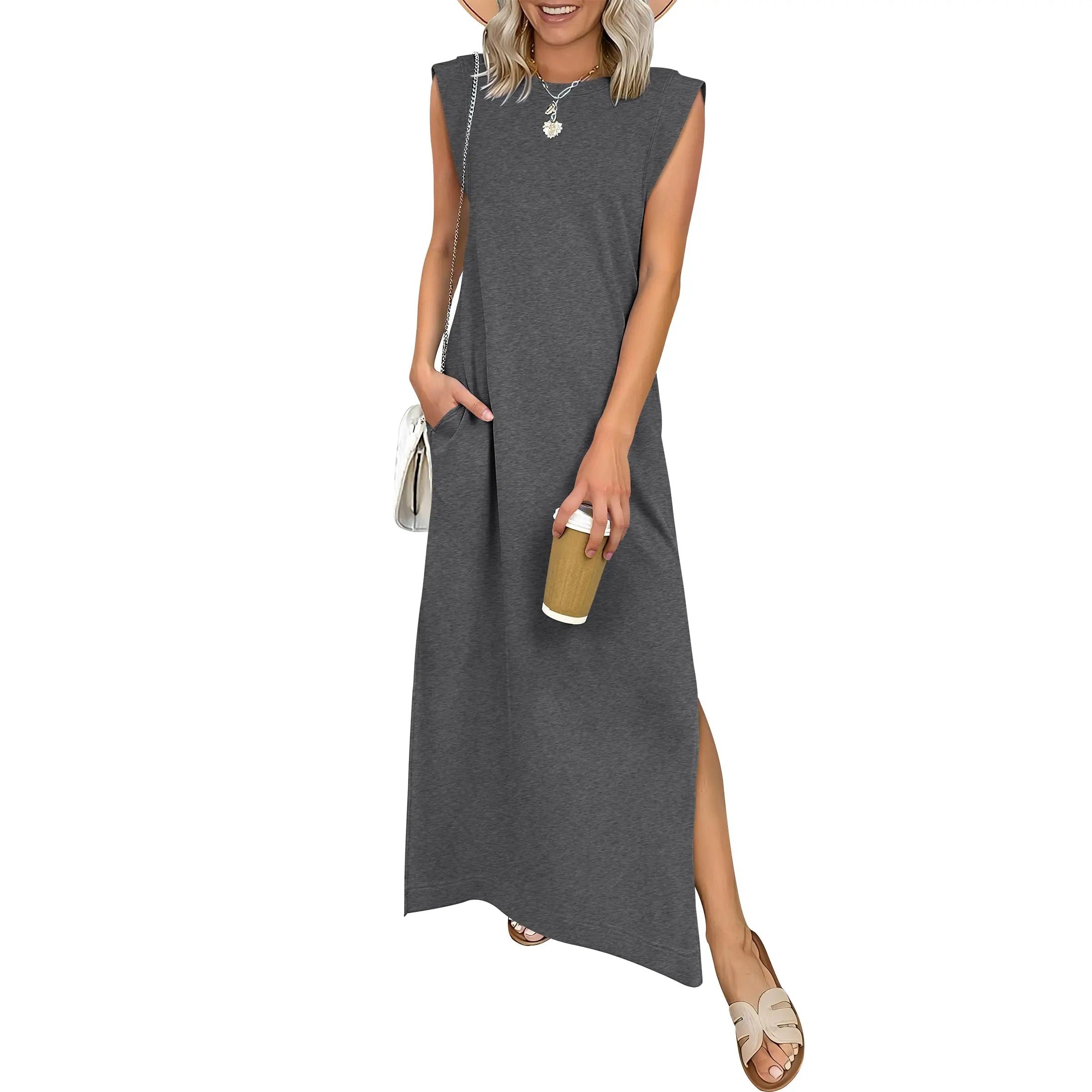 Elevate Your Summer Style with the ANRABESS Women’s Sleeveless Maxi Dress - Perfect for Beach Vacations and Casual Outings!