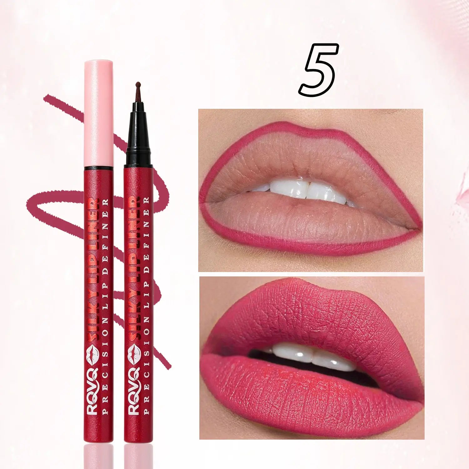 Elevate Your Look with the RVQ 6-Color Waterproof Silky Precision Definer - The Ultimate Long-Lasting Lip Solution!