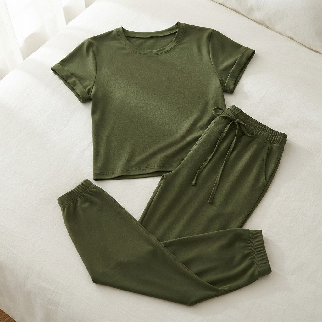 Stretchy Two-Piece Lounge Set